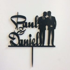 2 Males Personalised Cake Topper