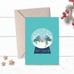 Christmas Snow Globe Card