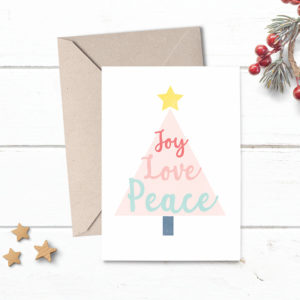 peace love and joy christmas cards