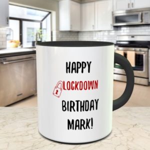 happy lockdown birthday mug