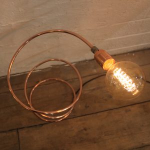 modern copper lamp