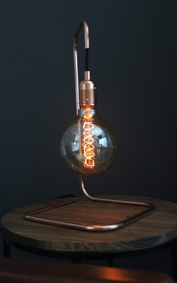 industrial copper lamp