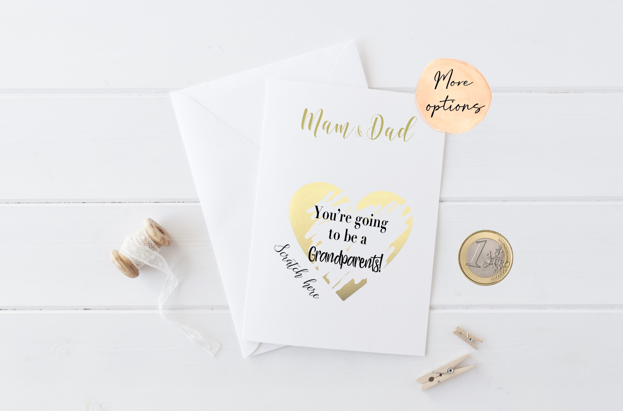 New Baby Pregnancy Pregnancy announcement Card Baby Reveal Grandad Grandma Nan to be You're going to be a Grandparents card Recipient