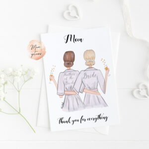 keepsake card for sibling Thank you wedding card for Sister or best friend ride or die personalize with name /& skin colour twin