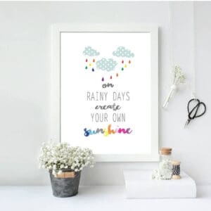 bright wall prints
