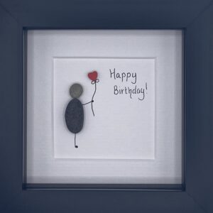 happy birthday pebble art