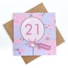 21st birthday cherry blossom card