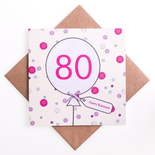 80th birthday card
