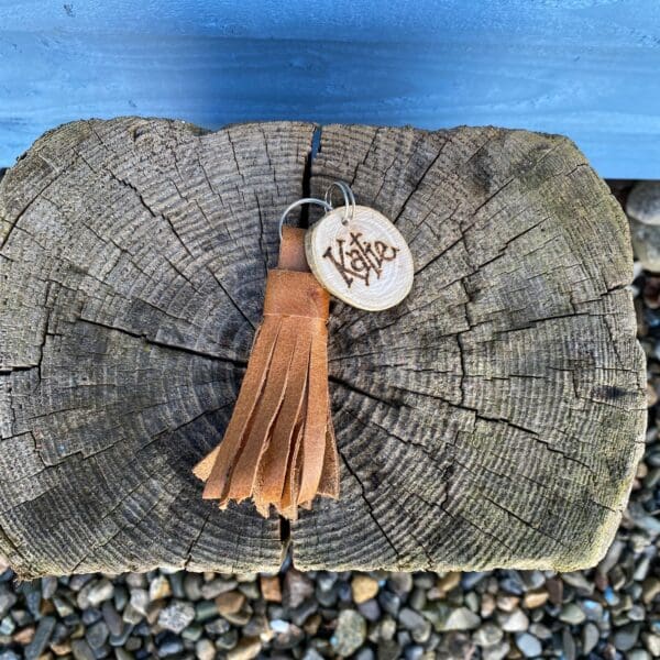 personalised leather keyrings