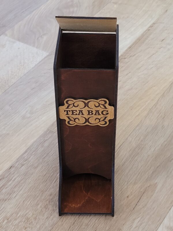 personalised wooden tea bag box