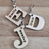 personalised wooden bag tag