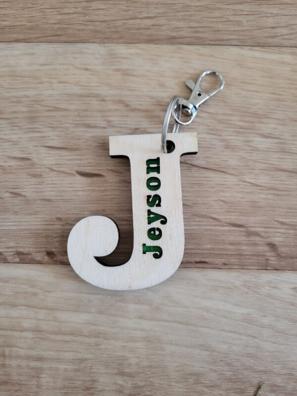 personalised wooden bag tag