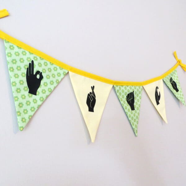 Personalised Irish Sign Language Bunting