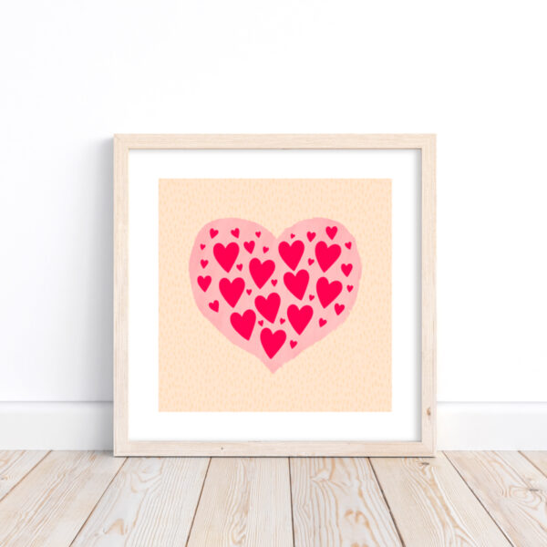 love hearts print