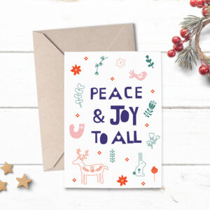 peace and joy christmas card