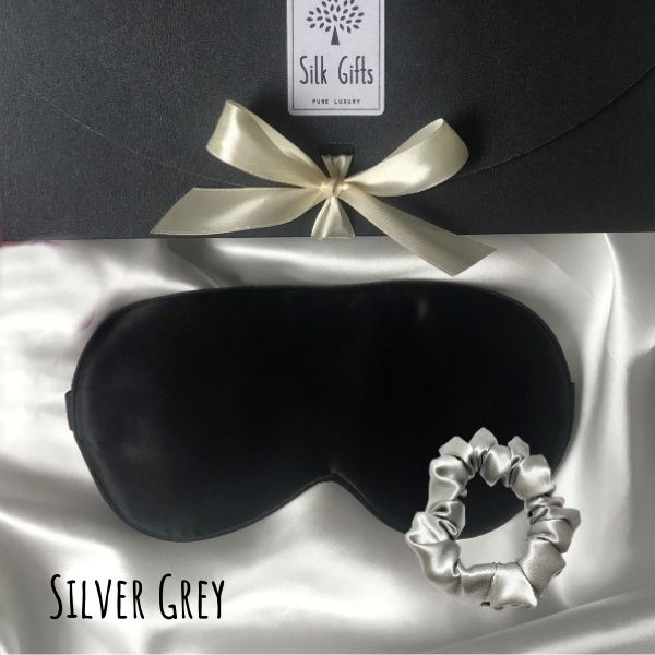 Silk Sleep Mask and Scrunchie Gift Set