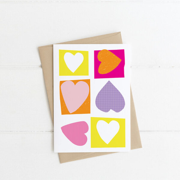 love hearts greeting card