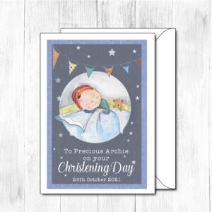 personalised christening cards