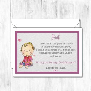 personalised godparent card
