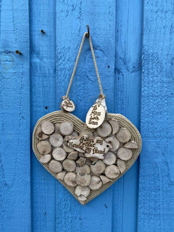 personalised wooden heart