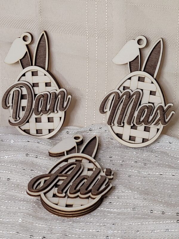 personalised easter egg tag