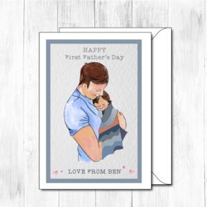 personalised first fathers day card