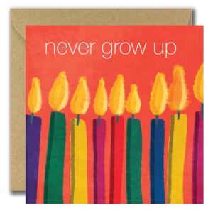 Never Grow Up Birthday Card