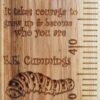 wooden family height ruler
