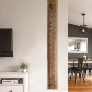 wooden family height ruler