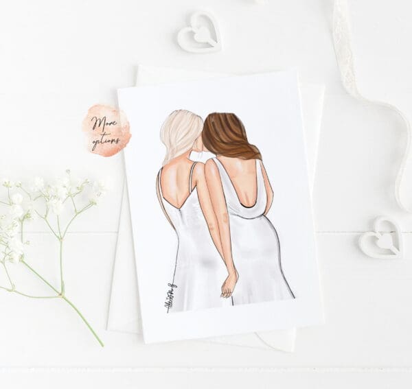 Wedding Card For Lesbian Brides