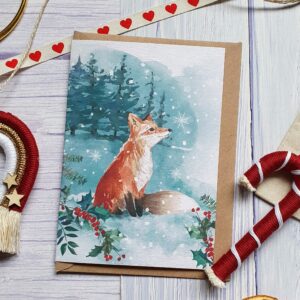 fox christmas card