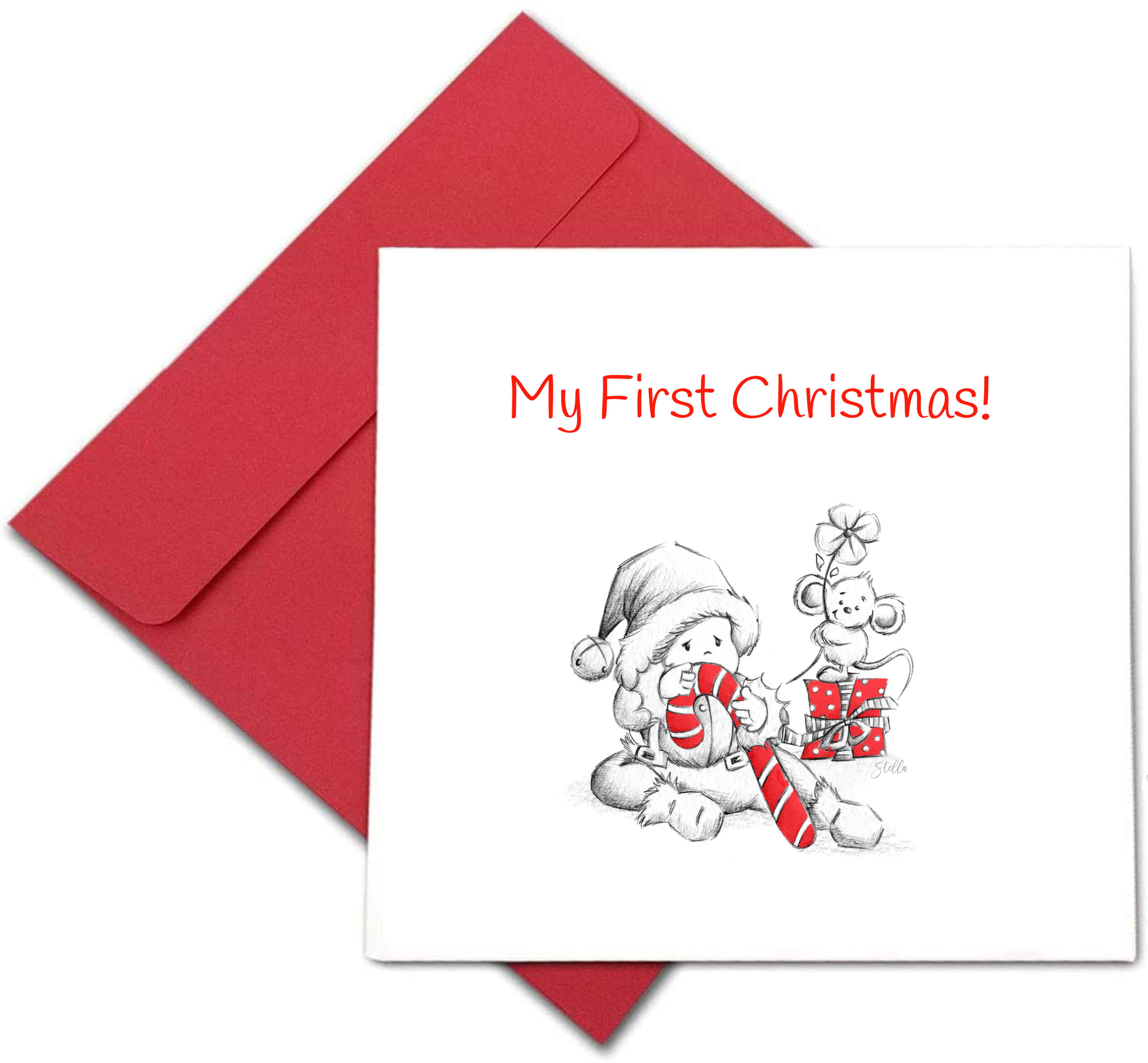 first christmas greeting card