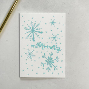 Set of Snowflake Christmas Cards