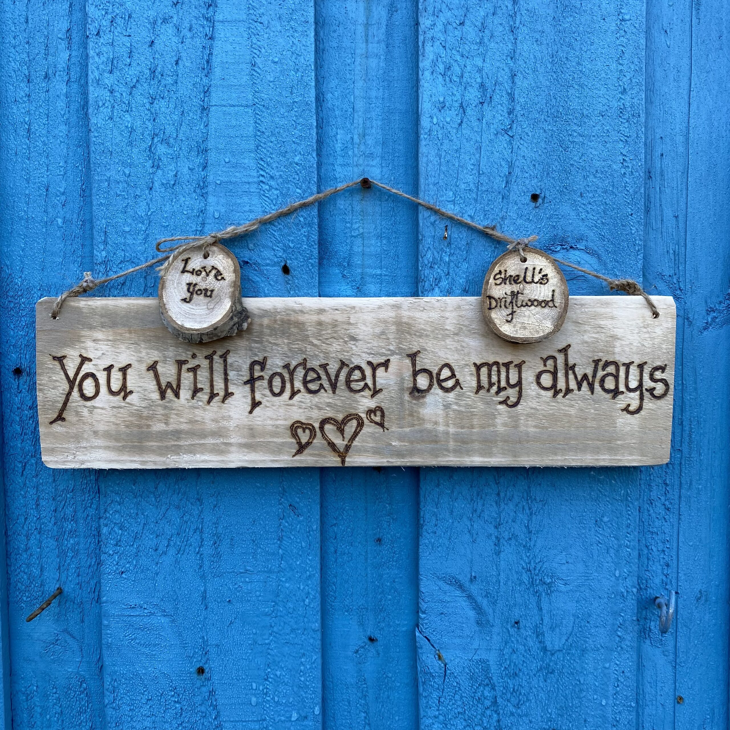 personalised love wall hanging