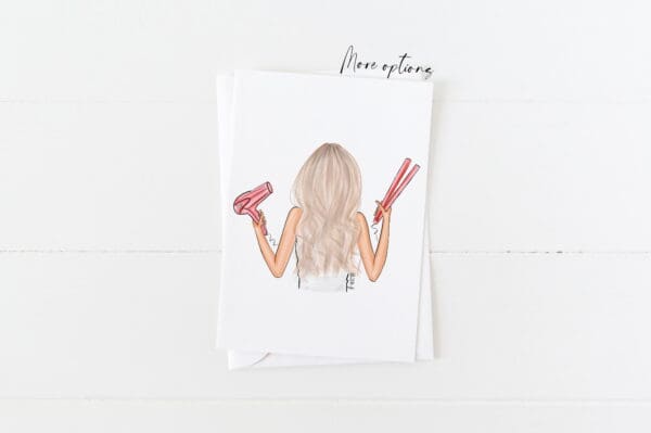 hairdresser greeting card