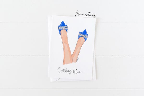 something blue card for bride