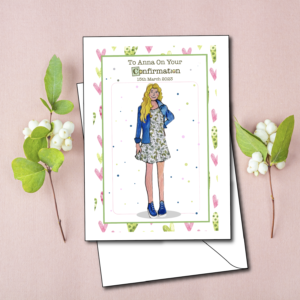 personalised confirmation cards for boy girl