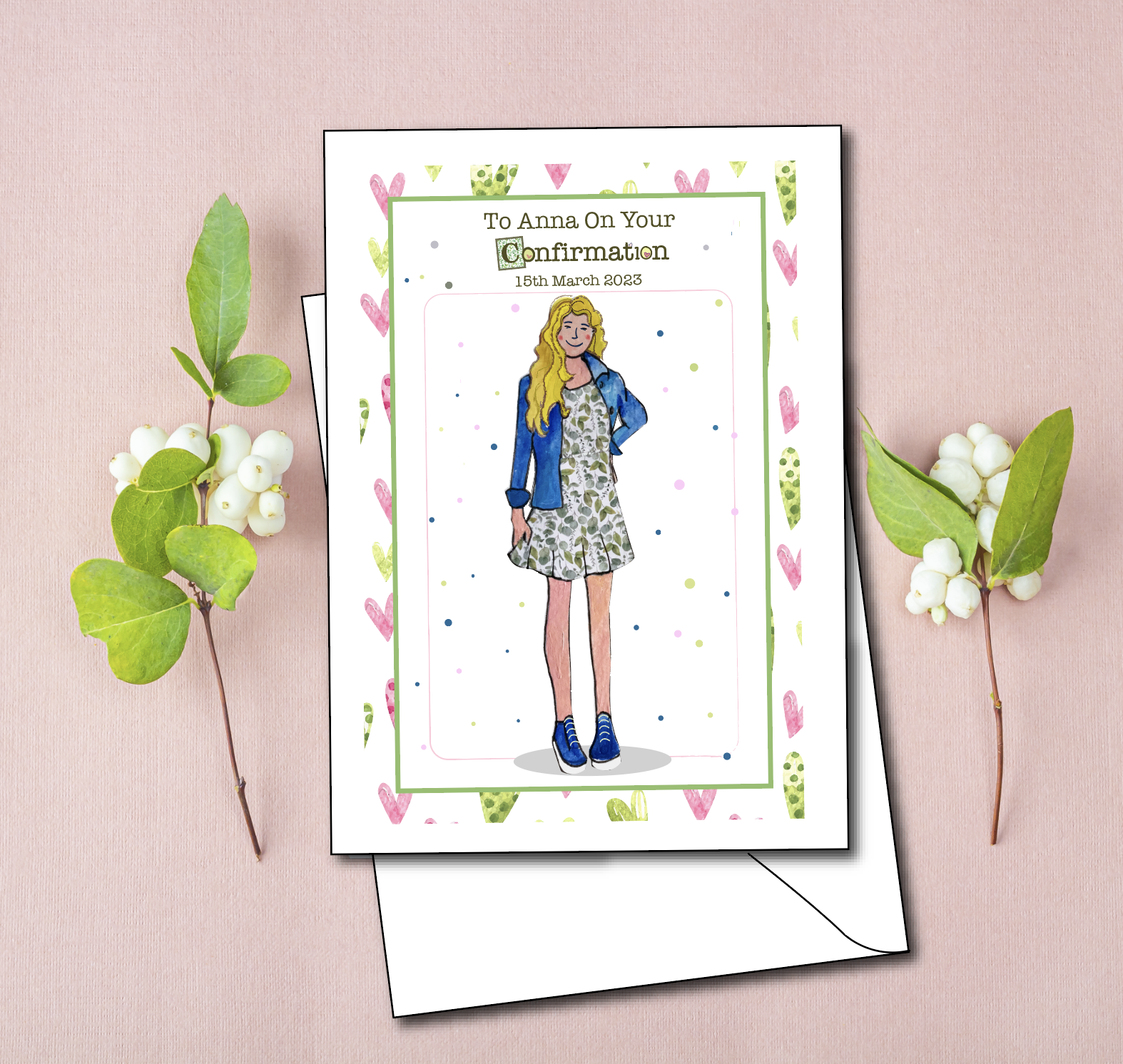 personalised confirmation cards for boy girl