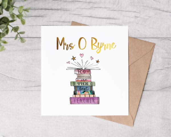 personalised teachers card