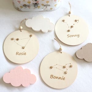 Personalised Wooden Plaque with a Zodiac Constellation