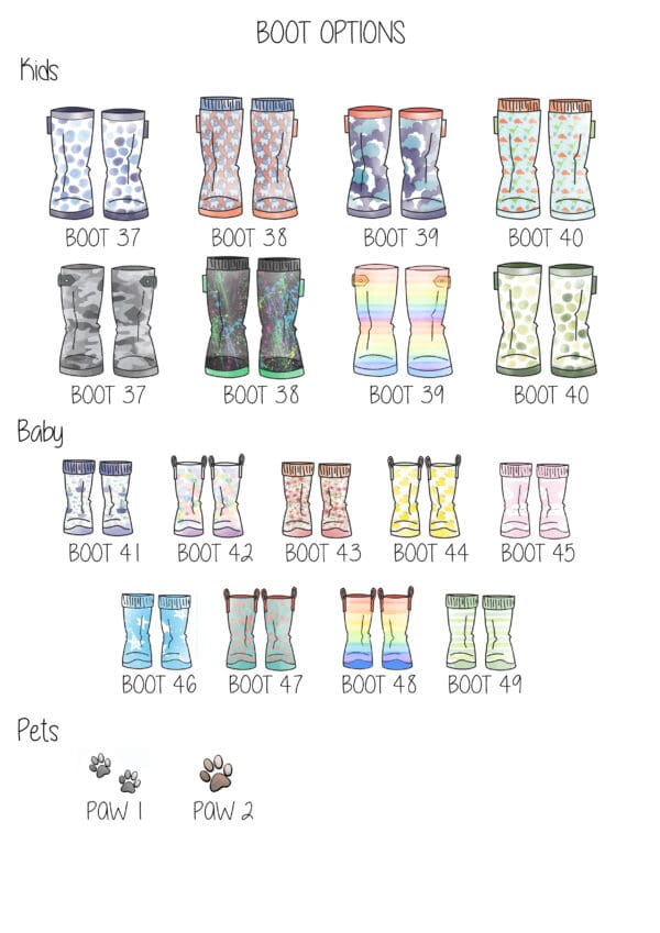 Personalized Goddaughter Welly Boot Illustration Gift, Personalized goddaughter illustration - Image 4