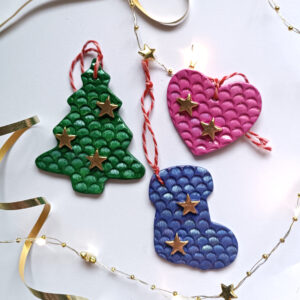 scallop Christmas tree ornaments