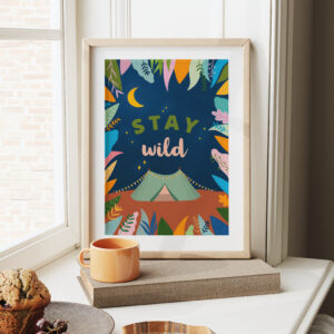 Stay Wild by Fleur & Mimi, illustrated in Co. Tipperary, printed in Ireland