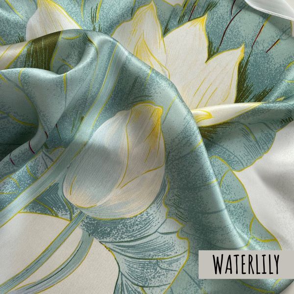 Pure Silk Scarf Waterlily