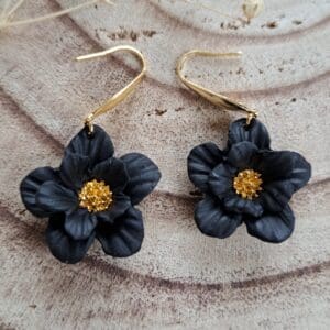 black earrings