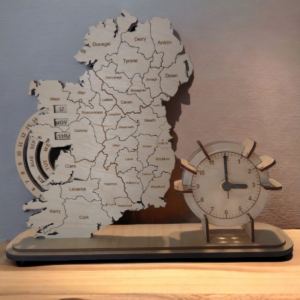 ireland map clock