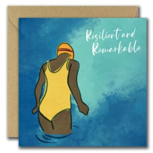 Resilient and Remarkable Greeting Card Sea Swimmer