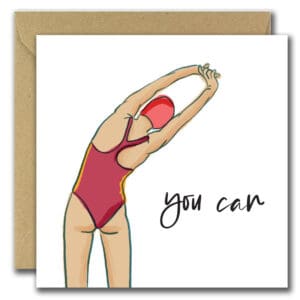 Positive Greeting Card For Sea Swimmer