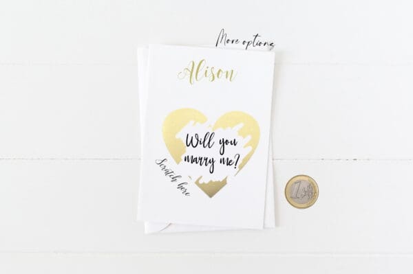 Greeting scratch & reveal card : Will You Marry Me - Image 4