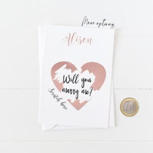 Greeting scratch & reveal card : Will You Marry Me